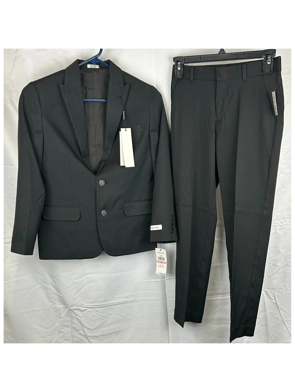 Calvin Klein Kids Black Two Piece Suit Set Size 10 Regular Blazer Pants